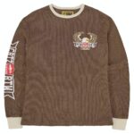 Corteiz Dipnet Waffle Sleeve Sweatshirt–Brown