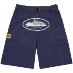 Corteiz Alcatraz Cargo Shorts in Navy Blue