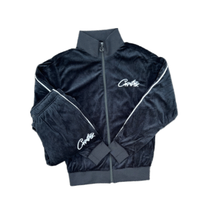 Corteiz Black Velour Tracksuit