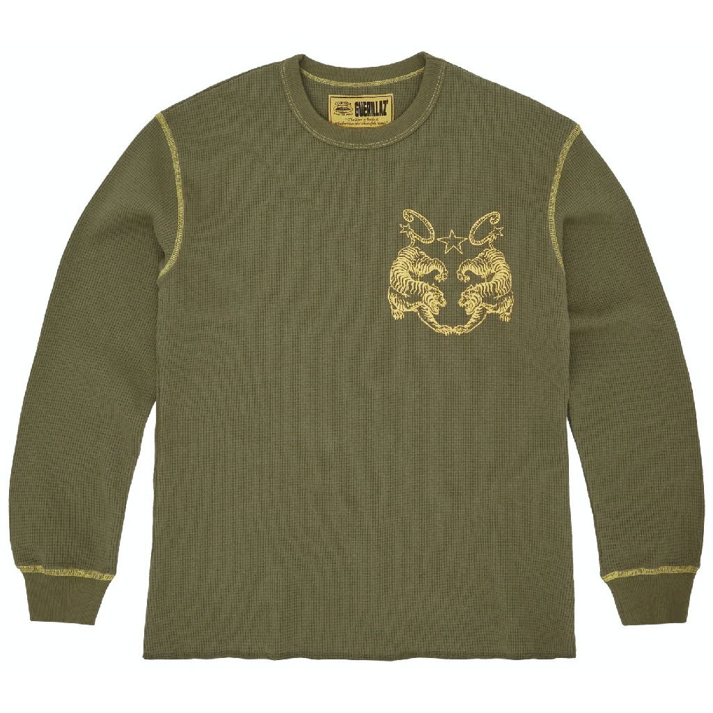 Corteiz Tiger Contrast Longsleeve Sweatshirt Khaki Green Corteiz Tiger Contrast Longsleeve Sweatshirt Khaki Green