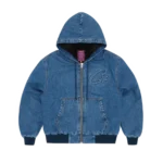 Corteiz Embossed C-Star Denim Work Jacket Blue