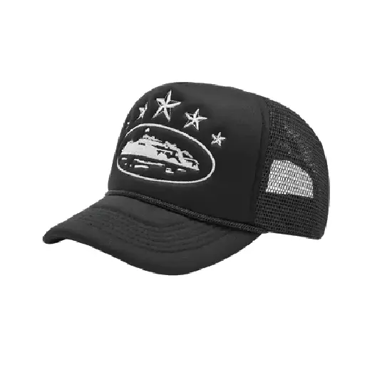 Corteiz 5 Starz Alcatraz Trucker Hat Black Corteiz 5 Starz Alcatraz Trucker Hat Black