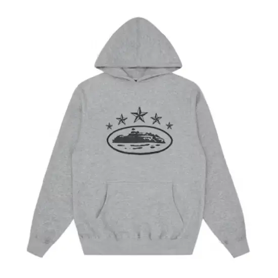 Corteiz 5 Starz Alcatraz Hoodie Grey Corteiz 5 Starz Alcatraz Hoodie Grey