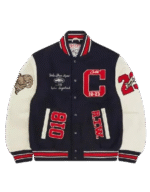 Corteiz Goat Varsity Jacket Navy