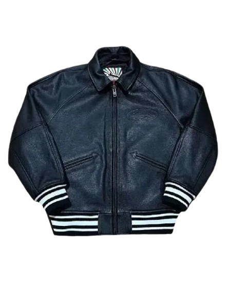 Corteiz Leather Jacket Black Corteiz Leather Jacket Black
