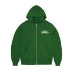 Corteiz Puff Print Island Zip Hoodie GREEN