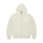 Island Puff Print Corteiz Zip Up Hoodie OFF WHITE