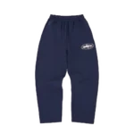 Corteiz Island Puff Print Open Hem Sweatpants NAVY