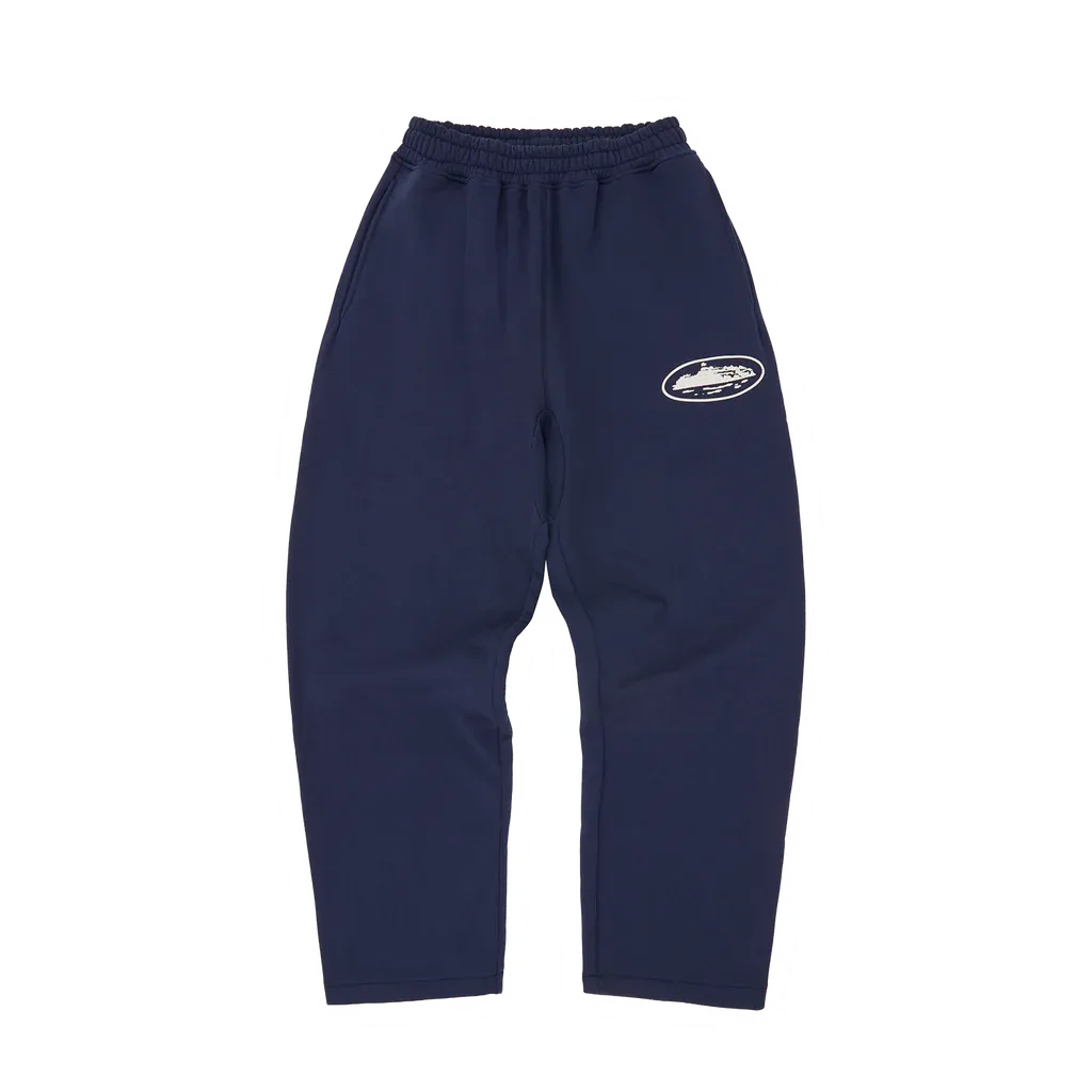 Corteiz Island Puff Print Open Hem Sweatpants NAVY Corteiz Island Puff Print Open Hem Sweatpants NAVY
