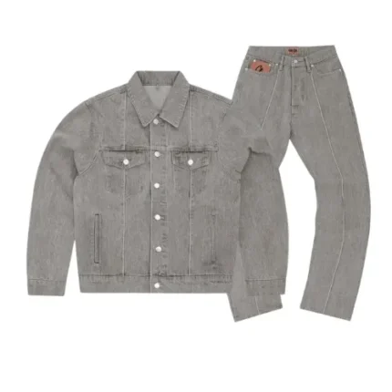 Corteiz Denim Alcatraz Tracksuit Grey