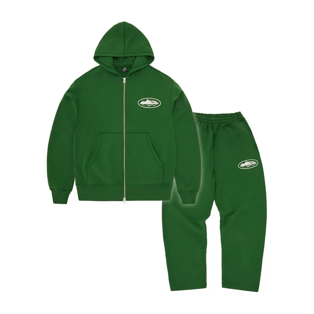 Corteiz Island Puff Print Tracksuit Green Corteiz Island Puff Print Tracksuit Green