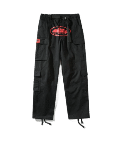 Corteiz Purp Guerillaz Cargos Black Red