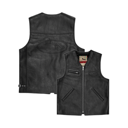 CORTEIZ SKYDIVE LEATHER VEST BLACK